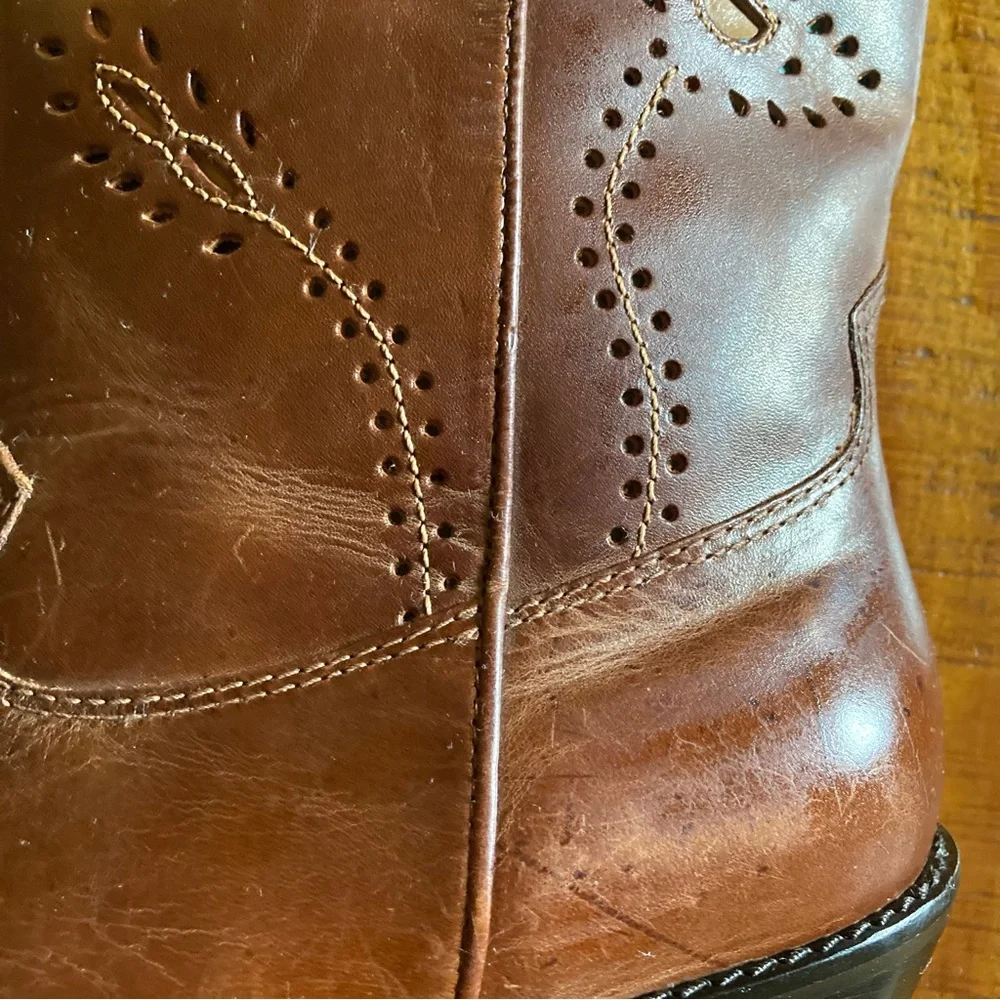Matisse Albuquerque Prairie Leather Cowboy Boots Western Brazil Brown Size 7.5 - Picture 12 of 14